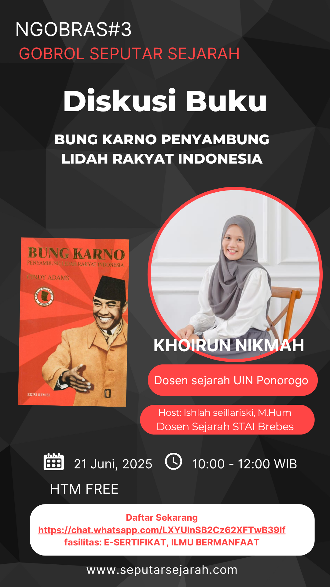 Webinar Diskusi Buku Bung Karno Penyambung Lidah Rakyat Indonesia
